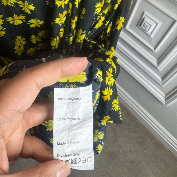 Derek Lam Collective Floral Pleated Skirt - Black and Yellow - Picture 6 of 6